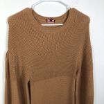 STAUD NEW  Women's Small Marylebone Long Sleeve Sweater Mini Dress Camel Brown Photo 3