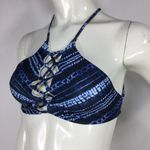 l*space L  Printed Lace Up Strappy Halter Bikini Top Photo 7