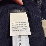 J.Crew  NWT striped Fringe wool big Scarf in Navy and Pink Photo 3