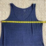 Old Navy Linen Blend Sheer Burnout Tank Heathered Royal Blue L Large Photo 4