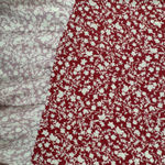 LOGO By Lori Goldstein Logo Lori Goldstein Blouse Floral Print Long Sleeve Ruffle Hem Pink Red Size S Photo 5