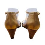 Cole Haan Gold Metallic Roalin Leather Weave Wedge Heels 9B NWOB Photo 3