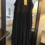 NEW Maxi Dress Casual Long Dress with Pockets L Black Size L Photo 2