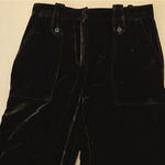 Sandro Black Venus Velvet Wide-Leg Pants Photo 5