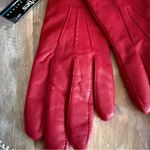 NWT Vintage 1980s Fownes Red Leather Chic Winter Dress Gloves Lined Size 7 Photo 1