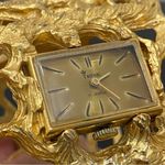 Trifari Vintage  Jon Bailey Sculptured Goldtone Wide Cuff Wind Up Watch Bracelet Photo 12