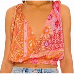 Free People Tied To You Tank in Lemonade Combo Top Boho Patchwork Crossover L Photo 0