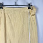 Brooks Brothers Yellow & White Stripe Wrap Front Knee Length Skirt 2 Photo 2