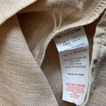 Pretty Little Thing ‎ Peach Linen Ruched Sleeve Tie Detail Shift Dress Photo 4