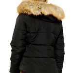 Topshop Faux Fur Hooded Puffer Jacket Photo 8