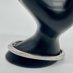 Swavorski Swarovski Silver Tone Metal with Crystals Bezels Oval Bracelet Photo 2