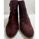 Charlotte Russe Charlotte Russe Boots Womens 8 Ankle Booties Heels Side Zip Maroon Faux Suede Photo 3