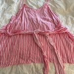 NWT Jolie Spaghetti Strap Melon & White Stripe Top Size M Photo 0