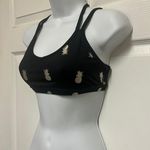 Beyond Yoga Black Strappy Pineapple Print Sports Bra Photo 3