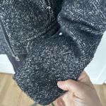 ZARA Trafaluc Side Zip Shearling Wool Herringbone Tweed Moto Jacket Womens XS Photo 6