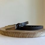 Vintage 90s Brown Vegan Snake Skin Leather Thin Golden Buckle Belt Size M/L Size M Photo 10