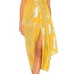 House of Harlow 1960 + REVOLVE Monika Halter Midi Dress in Mustard Gold Size XS Yellow Photo 0