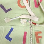 Wildfox Love Life Kinley Hoodie Cropped Jacket Zip Front Green Size Small New Photo 8
