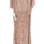 Mac Duggal  9064 Blush Pink Sequin Bead Cape Sleeve Dress Gown 12 NEW Photo 4