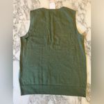 J.Crew NWT Jackie Shell Cotton Sweater Vest Green XS needs two seams repair Photo 3