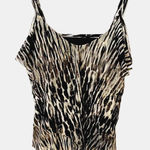Cacique Swim By Animal Print Layered Swimsuit Tankini Top Women's 14 Bra Cups Photo 0