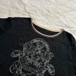 Japanese brand Black & white graphic tee Photo 1