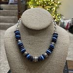 Brighton  Silver and Navy Necklace Photo 0