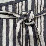 Loft Size MP Petite Pants Ankle Crop Wide Leg Shimmer Stripe Tie Waist High Rise Photo 7