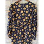 Veronica Beard Marion Long-sleeve Floral Mini Dress In Black Multi $495 10 flaw Photo 8