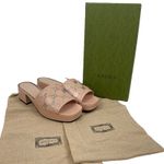 Gucci  Janaya Interlocking G Studs Open Toe Slide Sandals Pink Size 39.5 Photo 13