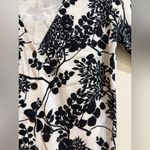 Talbots  Black and White Floral Short Sleeve Cardigan Photo 1