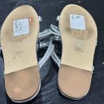 Stuart Weitzman Silver Twisted Knot Sandals Size 7 Photo 3