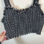 Anthropologie ✨ Mare Mare X Tweed Crop Tank Black White XS Photo 5