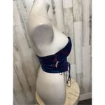 Bear Dance Blue Glitter Lace-Up Tube Top Corset – Size L Photo 9