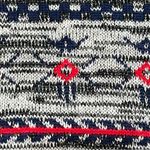 Roxy Grey Knit Cardigan with Geometric Designs Size Medium Photo 7