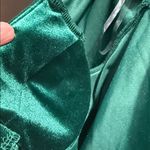 Lily Star  Green Velvet Long Sleeve, Lined, Crop Top Size Medium Photo 3