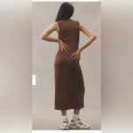 Varley Erin Mid Dress from Anthropologie Chestnut Chocolate Brown Size Large Photo 2