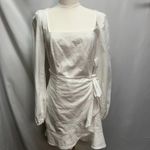 Princess Polly  The Villa Mini Dress Womens 8 White Long sleeve Preppy‎ summer Photo 1