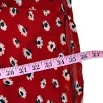 Madewell Wrap-Front Mini Dress Size 6 Seattle Floral Print Short Sleeve Red Photo 4