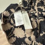 Loft  Black and Tan Floral Long Sleeve Dress Wool Blend Size Large Fall Winter Photo 3