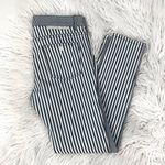 Stella McCartney Blue White Striped Straight Leg Jeans Photo 4