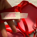 PINK - Victoria's Secret  Vibrant Red Lace Bra Photo 2