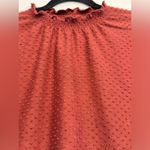 Madewell Texture & Thread Ruffle Sleeve Clipdot XS Clay Brown Photo 1