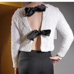 Unbranded White Sequin Crop Sweater Open Back Long Sleeve Size XS Photo 7