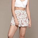 Mango Women's Floral Print High Waist Shorts Sz 6 Lightweight Summer Casual Flow Photo 0