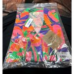 Stone Fox Swim Zenni 100% Linen Shirt Stained Glass Print XS/S Photo 5