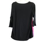 Expresso size large long sleeve black and pink top Black Photo 3