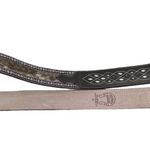 Brown Genuine Leather Calf Hair Aztec Ribbon Trim Belt Size 40 Photo 11