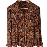 Sanctuary | Small | Allover Leopard Cheetah Print Rayon Button-Down Blouse Top Photo 2
