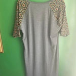 LuLaRoe  2X Tshirt Dress‎ Gray EUC Like New Photo 3